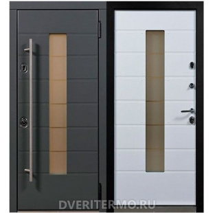 Термодверь Форт с окном эмаль по RAL Термодверь Форт с окном эмаль по RAL